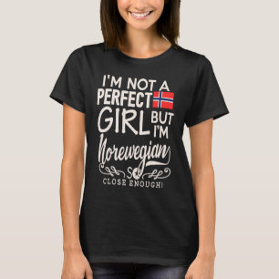 Norwegische Flagge Mädchen Norwegischer Stolz Souv T-Shirt