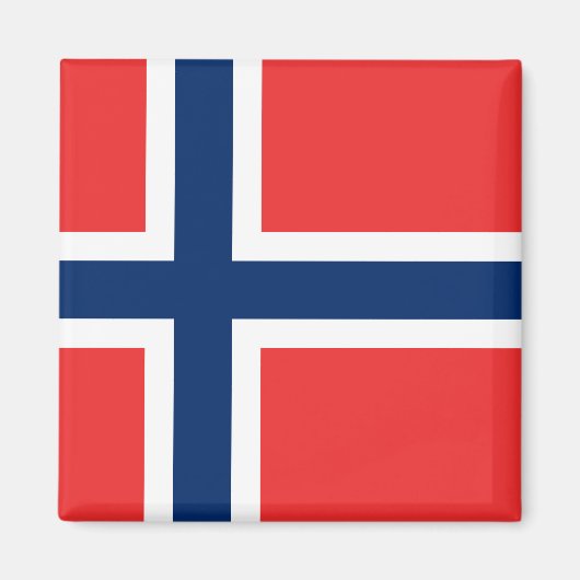 Norwegische Flagge Magnet (Vorne)