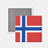 Norwegische Flagge Magnet (Vorderseite/Rückseite)