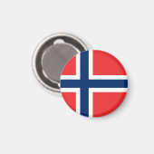 Norwegische Flagge Magnet (Vorderseite/Rückseite)