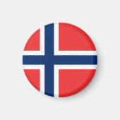 Norwegische Flagge Magnet (Vorne)