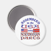 Norwegische Flagge Magnet (Vorderseite/Rückseite)