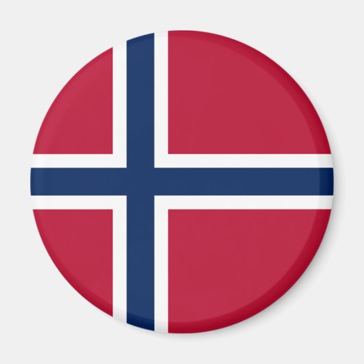 Norwegische Flagge Magnet (Vorne)