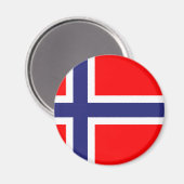 Norwegische Flagge Magnet (Vorderseite/Rückseite)