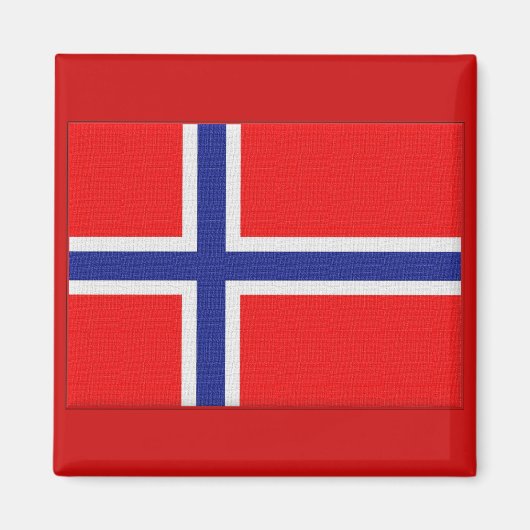 Norwegische Flagge Magnet (Vorne)