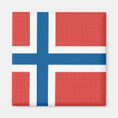 Norwegische Flagge Magnet (Vorne)