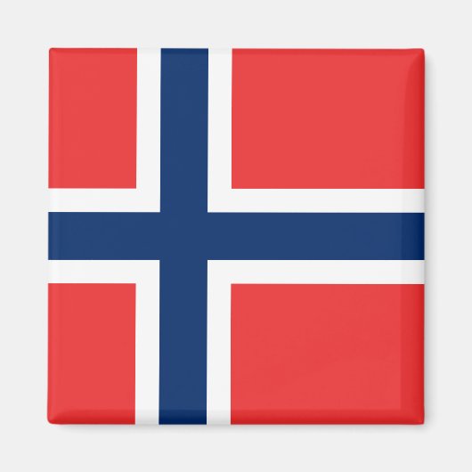 Norwegische Flagge Magnet (Vorne)