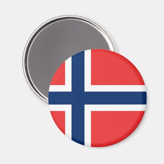 Norwegische Flagge Magnet (Vorderseite/Rückseite)