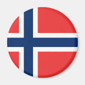 Norwegische Flagge Magnet (Vorne)