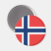 Norwegische Flagge Magnet (Vorderseite/Rückseite)