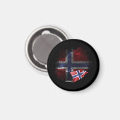 norwegische Flagge Magnet (Vorderseite/Rückseite)