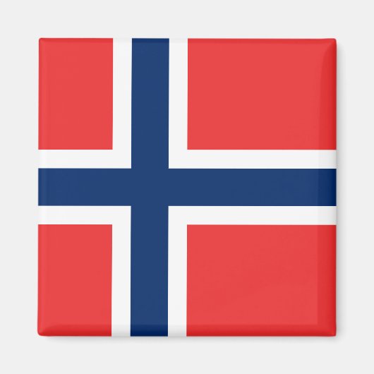 Norwegische Flagge Magnet (Vorne)