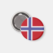 Norwegische Flagge Magnet (Vorderseite/Rückseite)