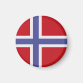 Norwegische Flagge Magnet (Vorne)