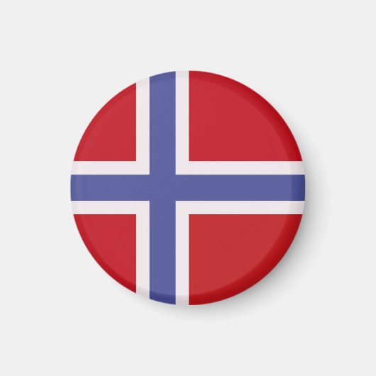 Norwegische Flagge Magnet (Vorne)