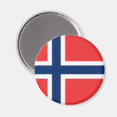 Norwegische Flagge Magnet (Vorderseite/Rückseite)