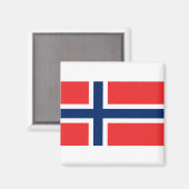 Norwegische Flagge Magnet (Vorderseite/Rückseite)