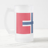 Norwegische Flagge Mattglas Bierglas (Links)