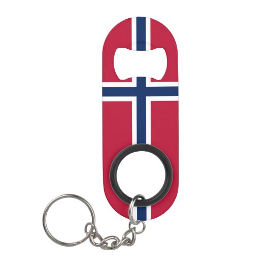Norwegische Flagge Mini Flaschenöffner (Vorderseite)