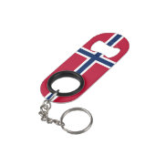 Norwegische Flagge Mini Flaschenöffner (Rückseite Schrägansicht)