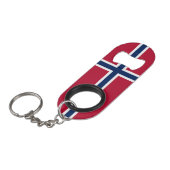 Norwegische Flagge Mini Flaschenöffner (Vorderseite Schrägansicht)