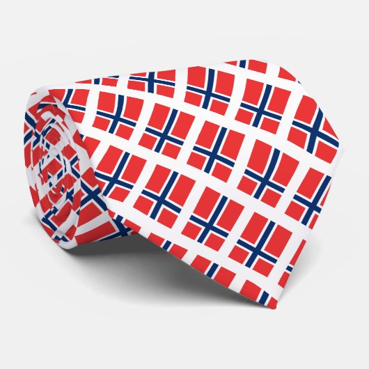 Norwegische Flagge mit Nackenbinde Krawatte (Gerollt)