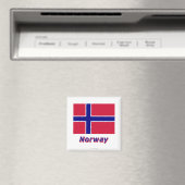 Norwegische Flagge mit Name Magnet (In Situ (Geschirrspüler))