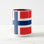 Norwegische Flagge mit Wappen Tasse (Zentrum)