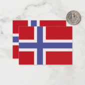 Norwegische Flagge Mitteilungskarte (Vorderseite/Rückseite Beispiel)