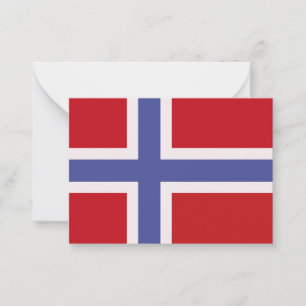 Norwegische Flagge Mitteilungskarte