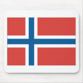 Norwegische Flagge Mousepad (Vorne)