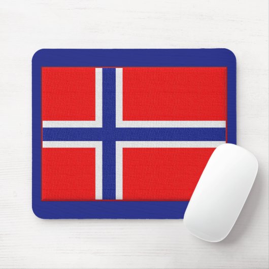 Norwegische Flagge Mousepad (Mit Mouse)