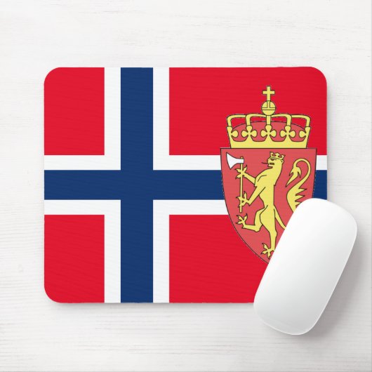 Norwegische Flagge Mousepad (Mit Mouse)