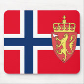 Norwegische Flagge Mousepad (Vorne)