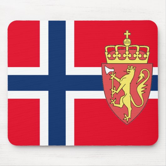 Norwegische Flagge Mousepad (Vorne)