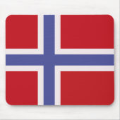 Norwegische Flagge Mousepad (Vorne)