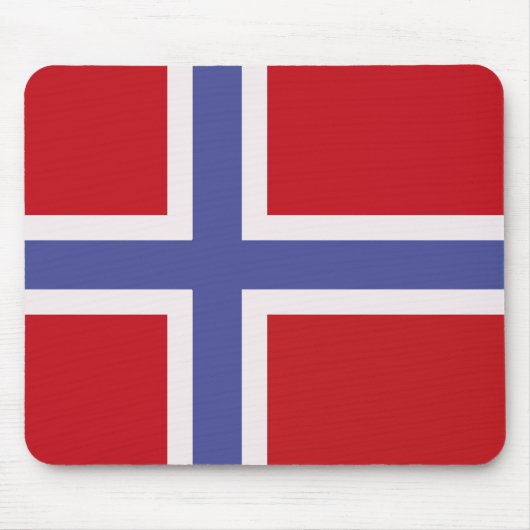 Norwegische Flagge Mousepad (Vorne)