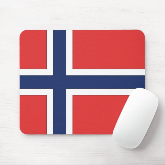 Norwegische Flagge Mousepad (Mit Mouse)