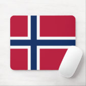 Norwegische Flagge Mousepad (Mit Mouse)
