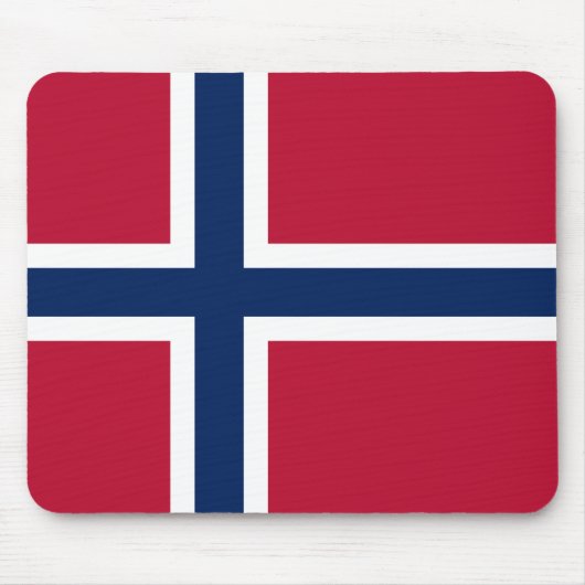 Norwegische Flagge Mousepad (Vorne)