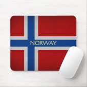 Norwegische Flagge Mousepad (Mit Mouse)