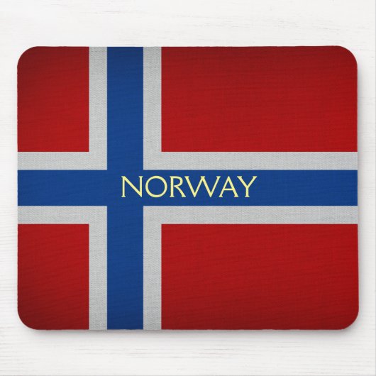 Norwegische Flagge Mousepad (Vorne)