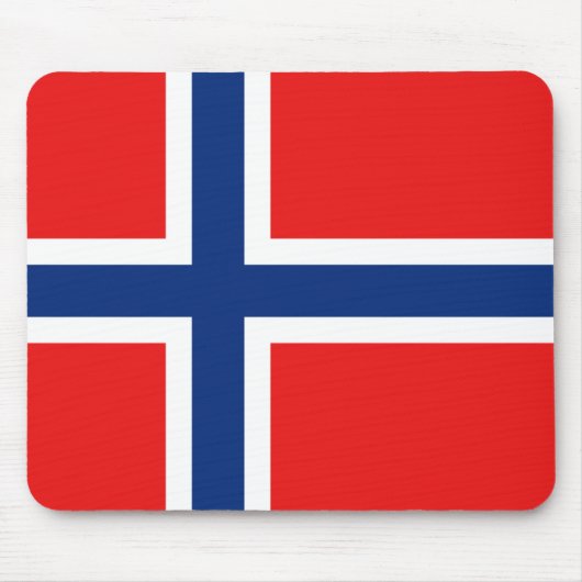 Norwegische Flagge Mousepad (Vorne)