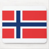 Norwegische Flagge Mousepad (Vorne)
