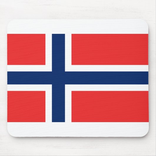 Norwegische Flagge Mousepad (Vorne)