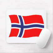 Norwegische Flagge Mousepad (Mit Mouse)