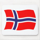 Norwegische Flagge Mousepad (Vorne)