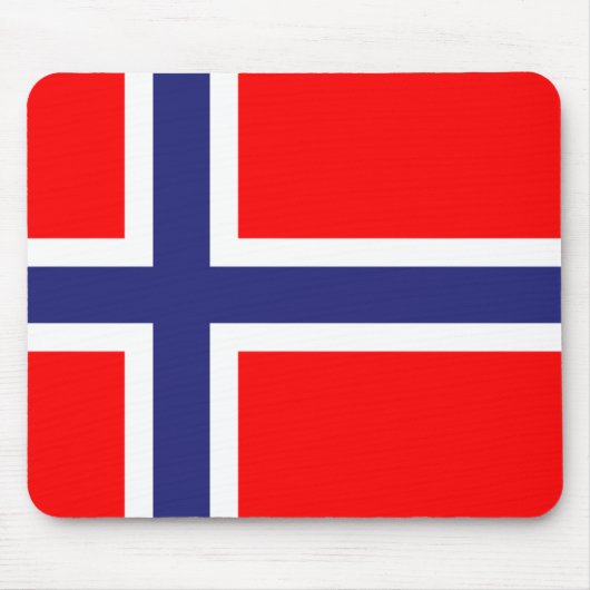 Norwegische Flagge Mousepad (Vorne)