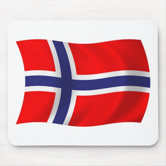 Norwegische Flagge Mousepad (Vorne)