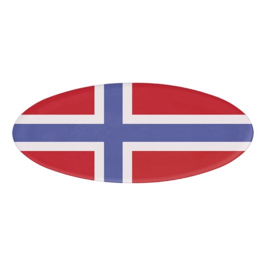 Norwegische Flagge Namenschild (Vorderseite)